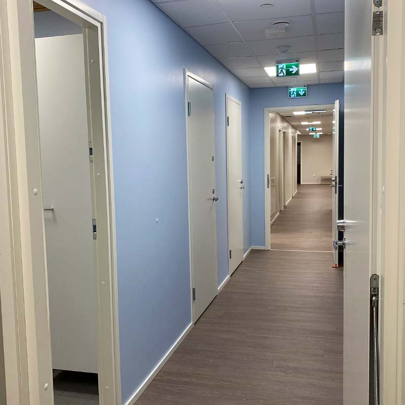 Janakkala asuinyksiköt, sisätila, käytävä